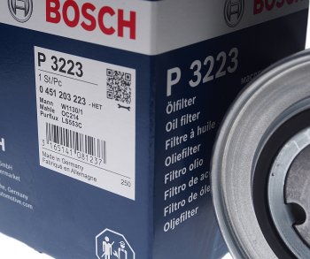 1 199 р. Фильтр масляный VW T4 (90-03) AUDI 100 (83-94) BOSCH BOSCH 0451203223 BOSCH 0451203223  с доставкой в г. Майкоп. Увеличить фотографию 2