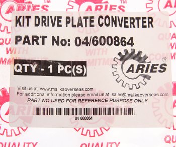 3 379 р. Диск JCB 3CX,4CX гидротрансформатора соединительный (без крепежа) ARIES ARIES 04600864  с доставкой в г. Майкоп. Увеличить фотографию 2