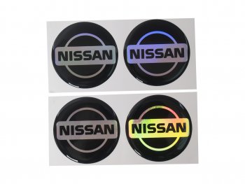 266 р. Эмблема диска колесного NISSAN (6см) комплект 4шт. AUTOSTICKERS 04683041711  с доставкой в г. Майкоп. Увеличить фотографию 1
