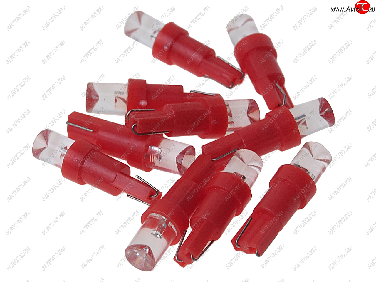 11 р. Лампа светодиодная 12V T5 W2x4.6d с патроном B8.5d 1 LED CONE Red MEGA ELECTRIC MEGA ELECTRIC 050212r  с доставкой в г. Майкоп