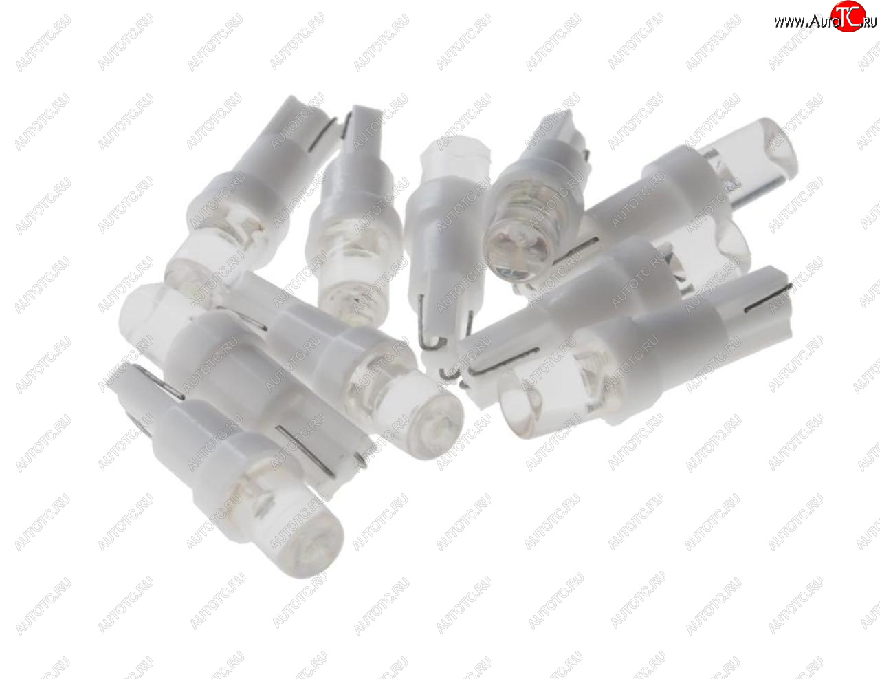 10 р. Лампа светодиодная 12V T5 W2x4.6d с патроном B8.5d 1 LED CONE White MEGA ELECTRIC MEGA ELECTRIC 050212w  с доставкой в г. Майкоп