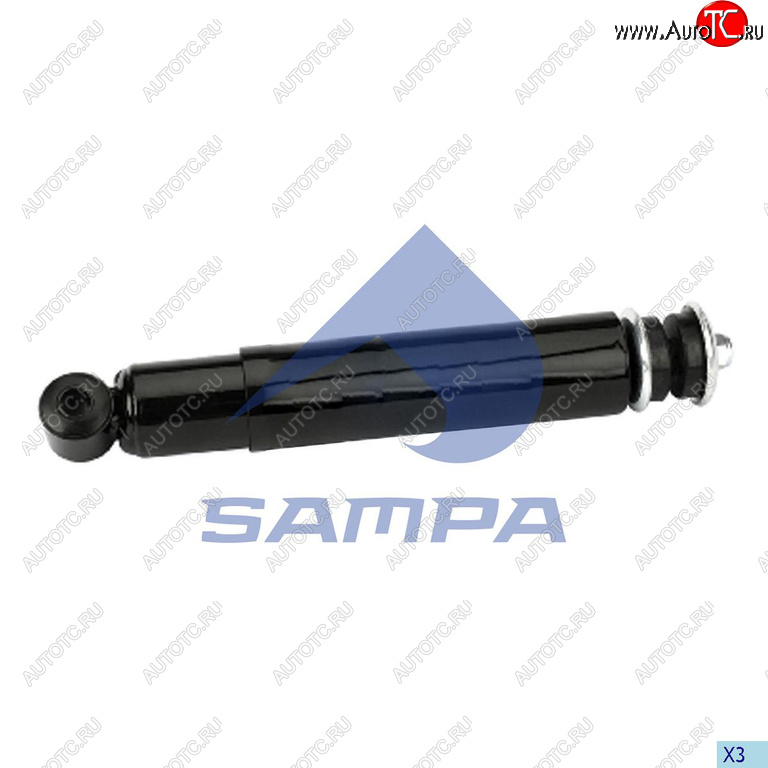 4 199 р. Амортизатор DAF CF85,95XF,XF95,105 передний (387637 16x69 20x50 IO) SAMPA SAMPA 050.214-01  с доставкой в г. Майкоп