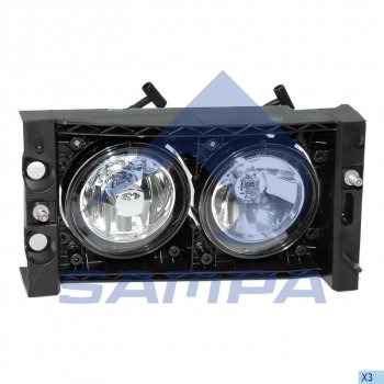4 099 р. Фара противотуманная DAF XF95,CF65,CF75,CF85,LF45,LF55 левая SAMPA SAMPA 051.086  с доставкой в г. Майкоп. Увеличить фотографию 1