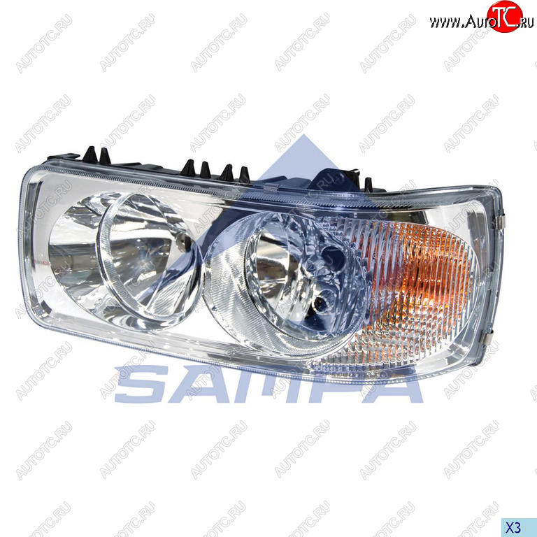 6 649 р. Фара DAF CF,XF65,75,85,95,105 левая SAMPA SAMPA 051.088  с доставкой в г. Майкоп