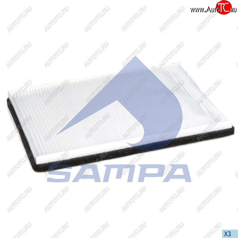 589 р. Фильтр воздушный салона DAF 95,95XF (312х225х25мм) SAMPA SAMPA 051.173-01  с доставкой в г. Майкоп