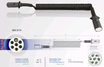 3 599 р. Кабель электрический прицепа S-type 6+1-полюсный L=4500мм пластиковые штекеры ALSA ALSA 05rf0103s45  с доставкой в г. Майкоп. Увеличить фотографию 2