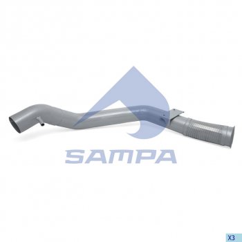 10 649 р. Труба приемная глушителя IVECO Stralis с гофрой SAMPA SAMPA 060.409  с доставкой в г. Майкоп. Увеличить фотографию 1