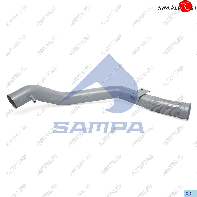 10 649 р. Труба приемная глушителя IVECO Stralis с гофрой SAMPA SAMPA 060.409  с доставкой в г. Майкоп