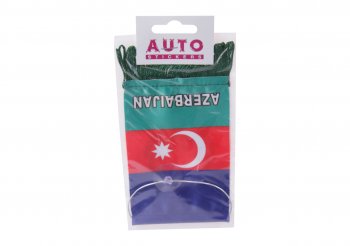 172 р. Вымпел AZERBAIJAN с бахромой (8х12см) на присоске AUTOSTICKERS 06263  с доставкой в г. Майкоп. Увеличить фотографию 1
