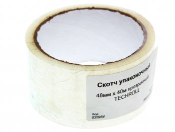 61 р. Скотч упаковочный 48ммх40м прозрачный TECHROLL TECHROLL 069101281014  с доставкой в г. Майкоп. Увеличить фотографию 1
