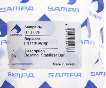 999 р. Втулка стабилизатора BPW переднего (50х70х94мм) SAMPA SAMPA 070.029  с доставкой в г. Майкоп. Увеличить фотографию 3