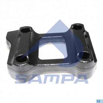 3 359 р. Кронштейн BPW крепления рессоры правой (без пальца) SAMPA SAMPA 070.327  с доставкой в г. Майкоп. Увеличить фотографию 1