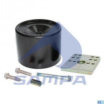 4 849 р. Ремкомплект BPW пневморессоры (стакан,палец,болты,плита) SAMPA SAMPA 070.645  с доставкой в г. Майкоп. Увеличить фотографию 1