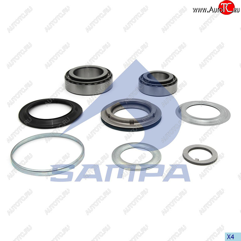 5 399 р. Ремкомплект BPW ступицы (ECO Plus,10-12т) (подшипники,уплотнения) SAMPA SAMPA 070.700  с доставкой в г. Майкоп