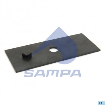 579 р. Пластина BPW рессоры (235х98х5) SAMPA SAMPA 071.016  с доставкой в г. Майкоп. Увеличить фотографию 1