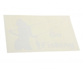 86 р. Наклейка виниловая вырезанная GO Fishing 10х16см белая AUTOSTICKERS AUTOSTICKERS 073071  с доставкой в г. Майкоп. Увеличить фотографию 1