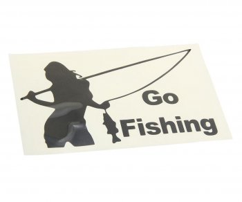 95 р. Наклейка виниловая вырезанная GO Fishing 10х16см черная AUTOSTICKERS AUTOSTICKERS 073088  с доставкой в г. Майкоп. Увеличить фотографию 1