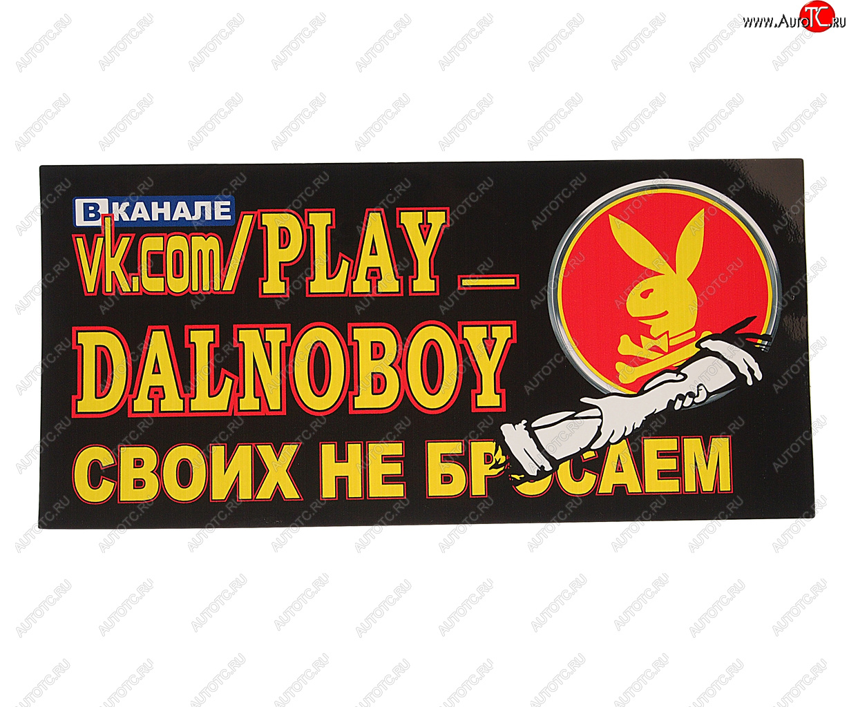 94 р. Наклейка виниловая PLAY DALNOBOY Своих не бросаем 16х34см полноцветная AUTOSTICKERS AUTOSTICKERS 07412  с доставкой в г. Майкоп
