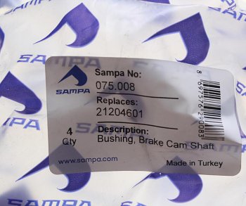 21 р. Втулка ROR вала тормозного (38x48x52x22) SAMPA SAMPA 075.008  с доставкой в г. Майкоп. Увеличить фотографию 3