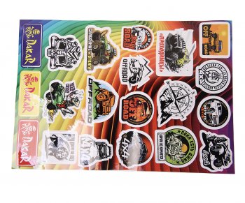 349 р. Наклейка виниловая вырезанная Stiker-boom 4х4 №3  35х50см в наборе 1 лист AUTOSTICKERS AUTOSTICKERS 078649  с доставкой в г. Майкоп. Увеличить фотографию 1