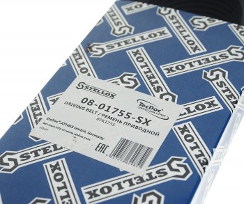 2 099 р. Ремень приводной поликлиновой 8PK1755 JCB 426 (дв.CUMMINS QSB5.9) STELLOX STELLOX 08-01755-sx  с доставкой в г. Майкоп. Увеличить фотографию 4