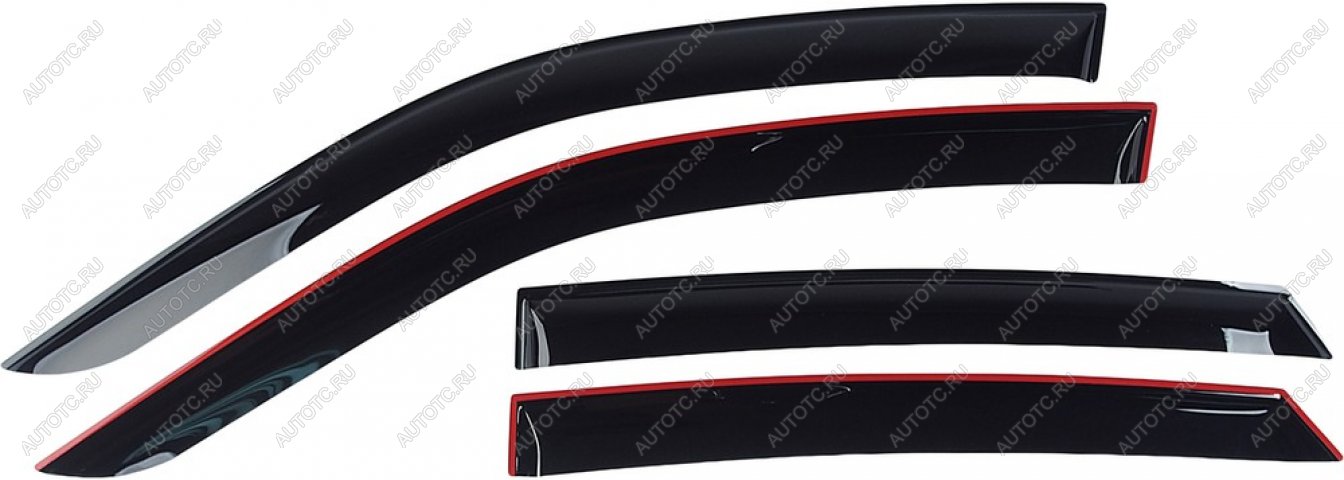 3 599 р. Комплект дефлекторов окон COMFORT Geely Tugella FY11,HPBA4 рестайлинг (2022-2025) (черные)  с доставкой в г. Майкоп