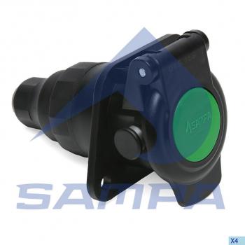 1 329 р. Разъем электрический прицепа ISO 12098 15-полюсный АБС (розетка) SAMPA SAMPA 095.159  с доставкой в г. Майкоп. Увеличить фотографию 1