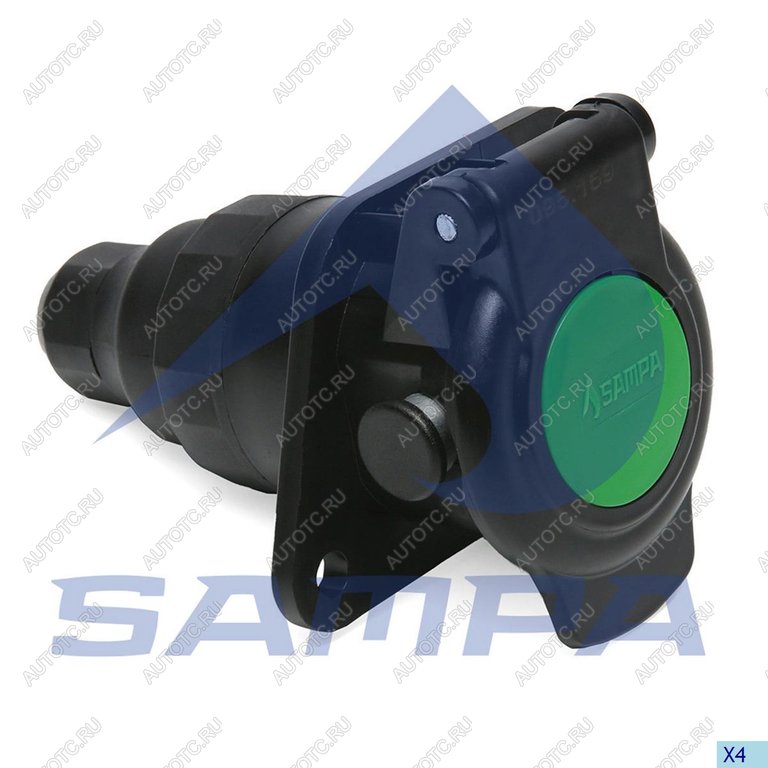 1 329 р. Разъем электрический прицепа ISO 12098 15-полюсный АБС (розетка) SAMPA SAMPA 095.159  с доставкой в г. Майкоп