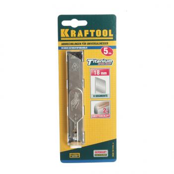 379 р. Лезвие для ножа сегментированное 18мм 5шт. Solingen KRAFTOOL KRAFTOOL 09605-tin-18-s5_z01z02  с доставкой в г. Майкоп. Увеличить фотографию 1