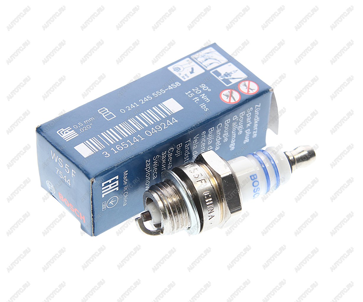 299 р. Свеча зажигания WS5F (0.5) (газонокосилка,бензопила) BOSCH BOSCH 0241245555  с доставкой в г. Майкоп