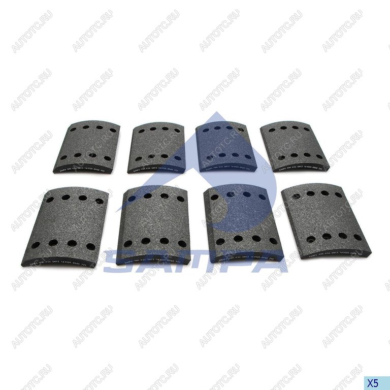 3 799 р. Накладка тормозной колодки SAF (300x200) 1-й рем. 64 отв. 8x18  93252 (8шт.) SAMPA SAMPA 096.634-01  с доставкой в г. Майкоп