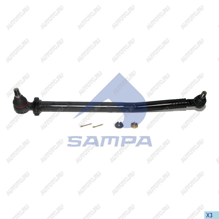 4 299 р. Тяга рулевая MERCEDES продольная (L=727675, d=40мм) SAMPA SAMPA 097.057-01  с доставкой в г. Майкоп