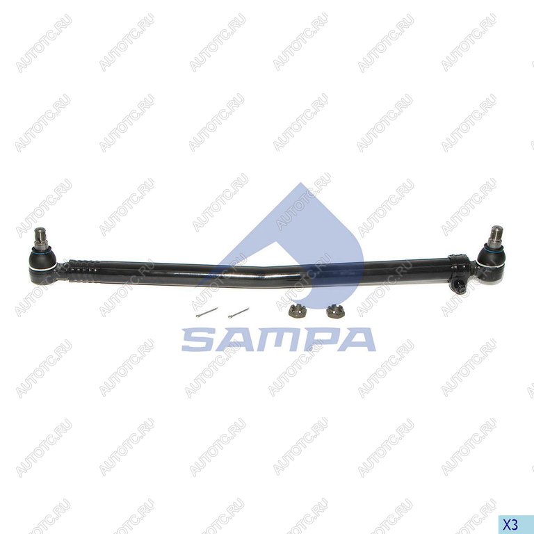 3 369 р. Тяга рулевая IVECO продольная L=820мм SAMPA SAMPA 097.074-01  с доставкой в г. Майкоп