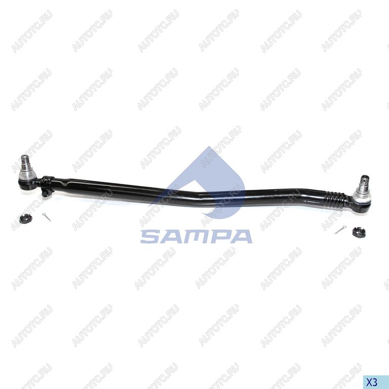 5 999 р. Тяга рулевая SCANIA 4 series продольная L=1053мм SAMPA SAMPA 097.105-01  с доставкой в г. Майкоп