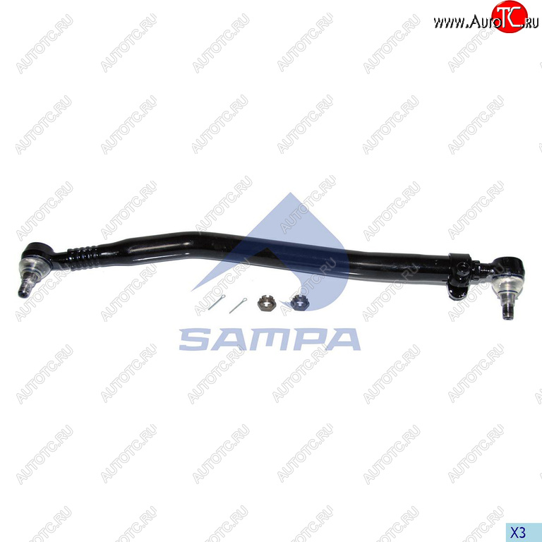 6 199 р. Тяга рулевая VOLVO продольная L=863 SAMPA SAMPA 097.551-01  с доставкой в г. Майкоп