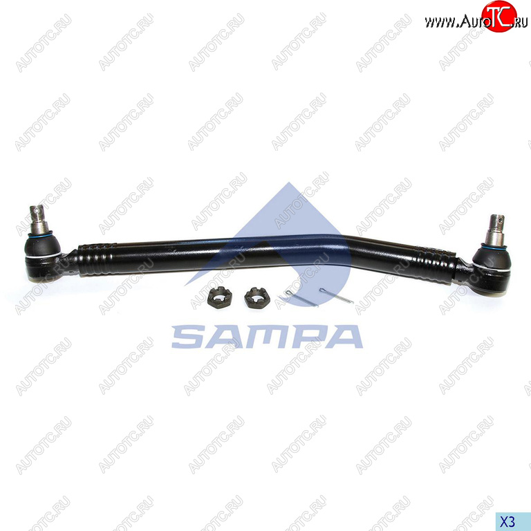 3 999 р. Тяга рулевая SCANIA продольная L=601мм SAMPA SAMPA 097.669-01  с доставкой в г. Майкоп