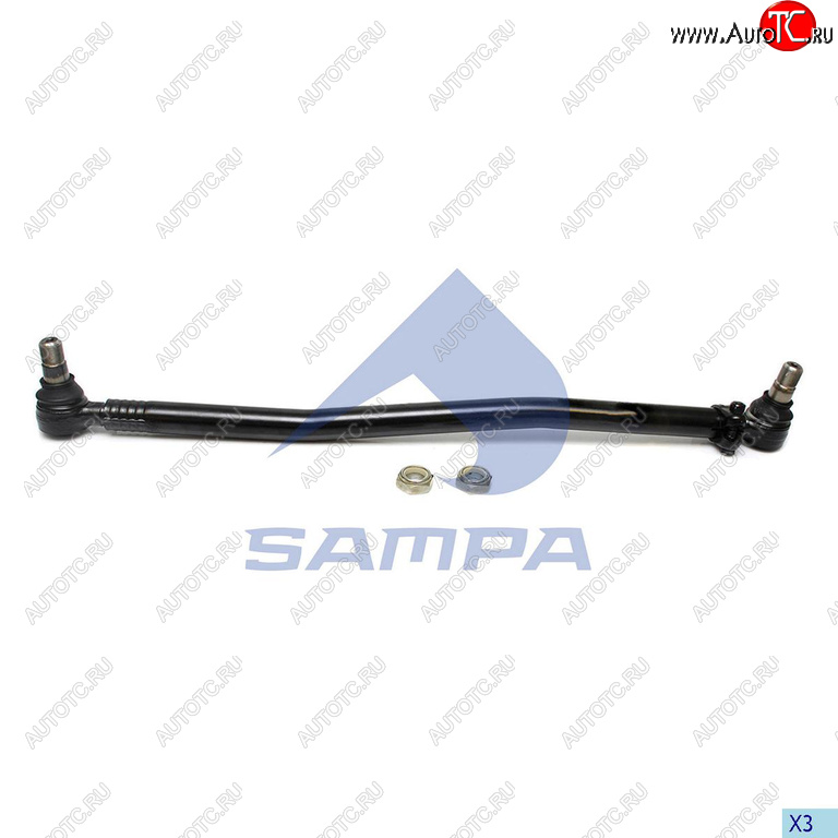 3 179 р. Тяга рулевая MERCEDES Actros MP2,MP3 продольная L=953 SAMPA SAMPA 097.787-01  с доставкой в г. Майкоп