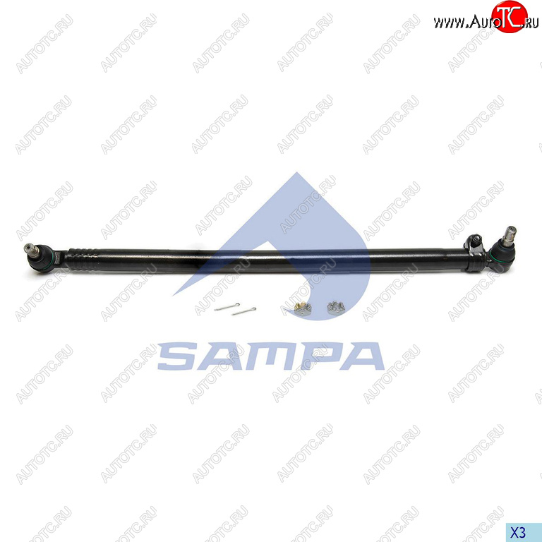 4 199 р. Тяга рулевая MAN продольная L=820мм SAMPA SAMPA 097.803-01  с доставкой в г. Майкоп