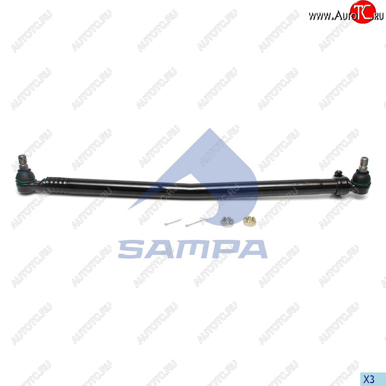 3 399 р. Тяга рулевая MAN продольная L=820мм SAMPA SAMPA 097.812-01  с доставкой в г. Майкоп