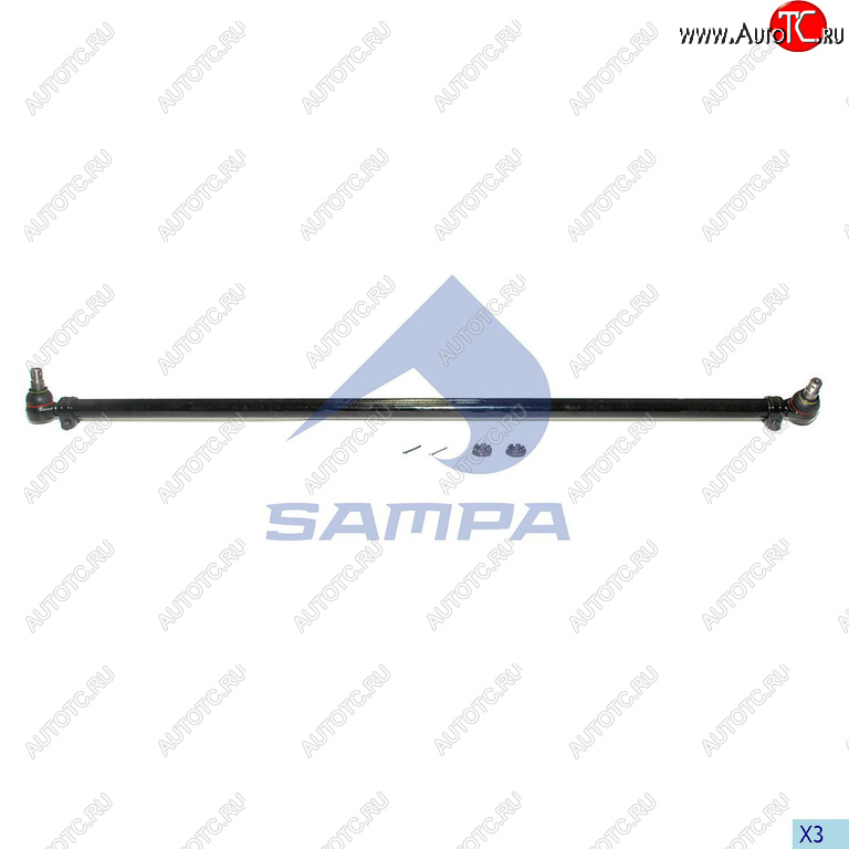 2 479 р. Тяга рулевая RENAULT Kerax поперечная L=1657мм SAMPA SAMPA 097.823-01  с доставкой в г. Майкоп