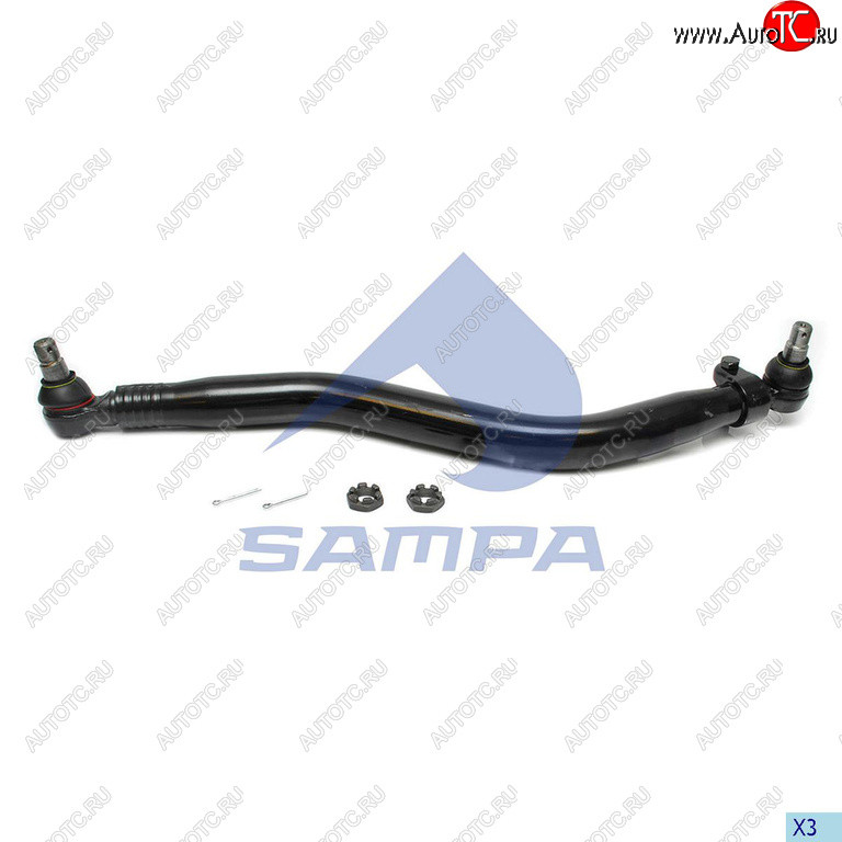 6 199 р. Тяга рулевая VOLVO RENAULT продольная L=830мм SAMPA SAMPA 097.859-01  с доставкой в г. Майкоп
