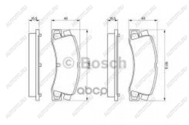 1 499 р. Колодки тормозные передние (4шт.) BOSCH KIA Carens FC, RS дорестайлинг (1999-2002)  с доставкой в г. Майкоп