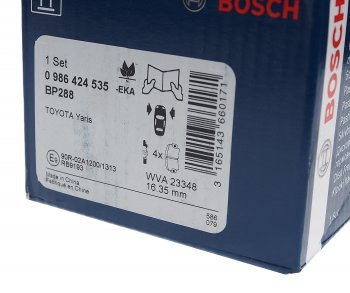 1 059 р. Колодки тормозные передние (4шт.) BOSCH Toyota Yaris XP10 хэтчбэк 5 дв. (1999-2005)  с доставкой в г. Майкоп. Увеличить фотографию 3
