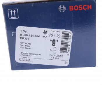1 449 р. Колодки тормозные передние (4шт.) BOSCH Fiat Doblo 223 рестайлинг (2005-2016)  с доставкой в г. Майкоп. Увеличить фотографию 4