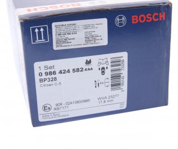 2 899 р. Колодки тормозные передние (4шт.) BOSCH CITROEN C5 RD рестайлинг, седан (2017-2021)  с доставкой в г. Майкоп. Увеличить фотографию 4