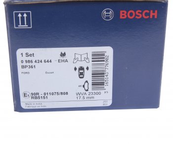 1 879 р. Колодки тормозные передние (4шт.) BOSCH Ford Escort ZX2 купе рестайлинг (1997-2002)  с доставкой в г. Майкоп. Увеличить фотографию 4