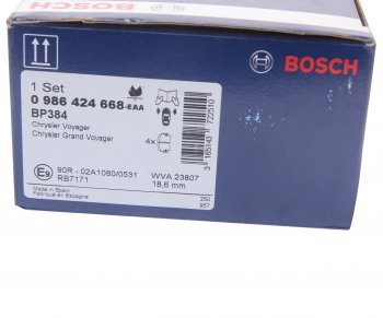 4 069 р. Колодки тормозные передние (4шт.) BOSCH Chrysler Voyager RU минивэн (2020-2022)  с доставкой в г. Майкоп. Увеличить фотографию 4