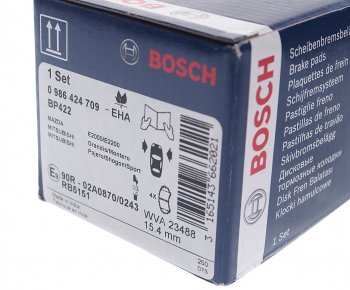 2 469 р. Колодки тормозные передние (4шт.) BOSCH Mitsubishi Pajero 3 V70 дорестайлинг (1999-2003)  с доставкой в г. Майкоп. Увеличить фотографию 3