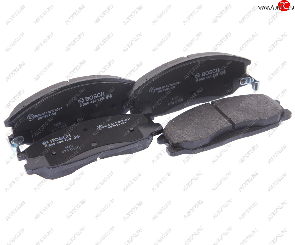 2 199 р. Колодки тормозные передние (4шт.) BOSCH Hyundai Santa Fe SM (2000-2012)  с доставкой в г. Майкоп