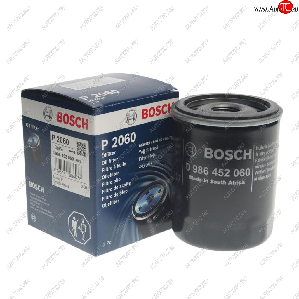 439 р. Фильтр масляный NISSAN Micra (92-10) (1.01.2-1.4),Primera (90-98) (2.0) BOSCH BOSCH 0986452060  с доставкой в г. Майкоп